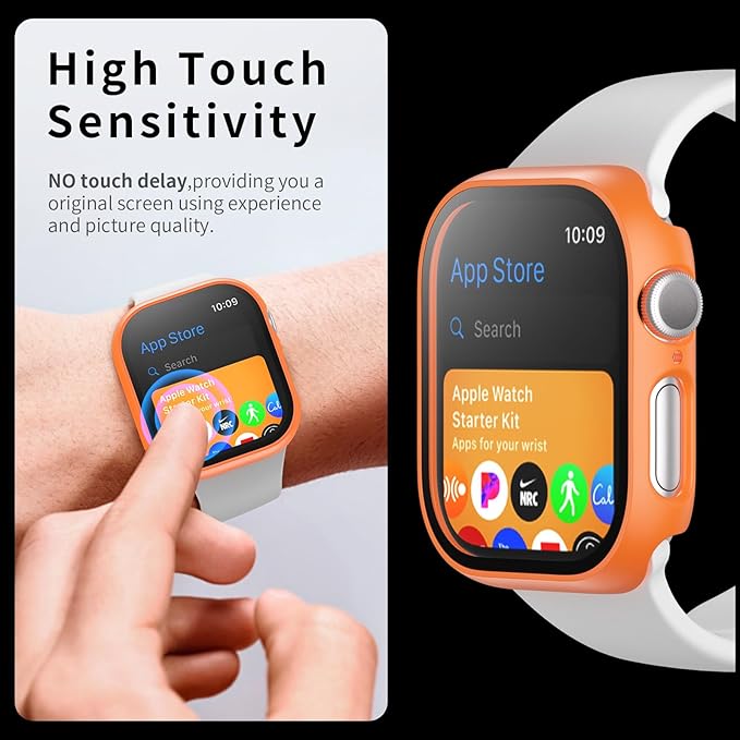 6 Pack for Apple Watch Series 10 42mm Case with Tempered Glass Screen Protector, Ultra-Thin Scratch Resistant Hard PC Protective Cover Compatible with iWatch Series 10 Screen Protector 42mm - Image 4