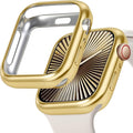 JR.DM 40mm Soft Flexible TPU Case Compatible for Apple Watch Series 6/5/4/SE Touchable Screen Lightweight Anti-Scratch All-Around Protector Thin Guard Shockproof Cover Shiny Bumper for iWatch, Gold by JRDM