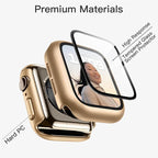 JETech Case with Screen Protector for Apple Watch Series 11/10 42mm, Overall Protective Cover, Built-in Tempered Glass Film High Sensitivity, 2 Pack (Gold) - Image 3
