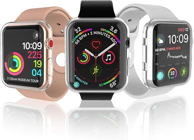 [2-Pack] Julk 38mm Case for Apple Watch Series 3 Series 2 Screen Protector, Overall Protective Case TPU HD Ultra-Thin Cover for iWatch, 2 Transparent - Image 3