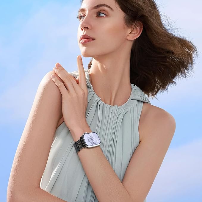 Stretchy Solo Loop Band Compatible with Apple Watch Bands 44mm 45mm 46mm 49mm 42mm, Magnetic Soft Nylon with Designer Interlock Buckle Bracelet for iWatch Ultra Series 10/9/8/7/6/5/4/3/2/1/SE - Image 6