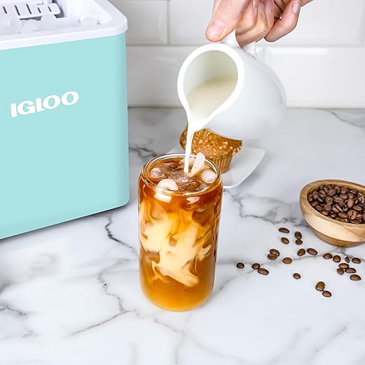 Igloo Automatic Self-Cleaning Portable Electric Countertop Ice Maker Machine with Handle, 26 Pounds in 24 Hours, 9 Ice Cubes Ready in 7 Minutes, with Ice Scoop and Basket - Image 8