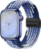Qimela Sport Loop Compatible with Apple Watch Band 38mm 40mm 41mm 42mm 44mm 45mm 46mm 49mm for Women Men,Magnetic Strap Stretchy Braided Wristband for iWatch Series 11 10 9 8 7 6 5 4 SE Ultra 3 2 1 by QIMELA