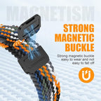 Magnetic Braided Stretchy Loop - Compatible with Apple Watch Band 42mm 46mm 40mm 41mm 44mm 45mm 38mm Ultra 3/2 49mm Women Men,Elastic Woven Fabric Nylon Strap for iWatch 11 10 9 8 7 6 5 4 3 SE Ultra - Image 2
