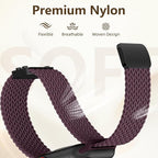 Braided Stretchy Bands Compatible with Apple Watch Bands 40mm 44mm 38mm 41mm 42mm 45mm 46mm 49mm Women Men, Soft Nylon Sport Strap with Magnetic Clasp for iWatch Series 11 10 9 8 SE 7 6 5 4 3 2 Ultra - Image 3