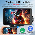 CarPlay Screen for Car, 9'' Wireless CarPlay & Android Auto - Smart Portable Touchscreen with Bluetooth/FM, Mirror Link, Voice Control, GPS Navigation, Plug & Play Car Play Screen, Gold - Image 4