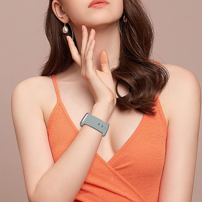 Sport Bands Compatible with Apple Watch 42mm 44mm 45mm 46mm 41mm 38mm 40mm 49mm for Women Men, Soft Silicone Strap for iWatch Wristband Series Ultra SE 11 10 9 8 7 6 5 4 3 2 1 - Image 4