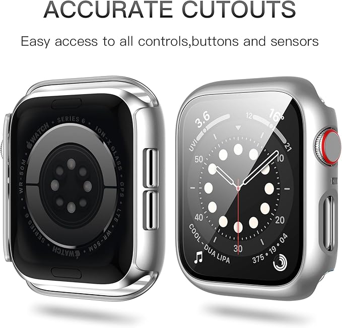 5 Pack Case for Apple Watch Series 3 2 1 38mm with Tempered Glass Screen Protector, Full Hard Ultra-Thin Scratch Resistant Bumper Protective Cover for iWatch 38mm Accessories(5 Colors) - Image 5