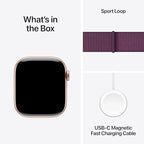 Apple Watch Series 10 [GPS + Cellular 42mm case] Smartwatch with Rose Gold Aluminium Case with Plum Sport Loop. Fitness Tracker, ECG App, Always-On Retina Display, Carbon Neutral (Renewed) - Image 7