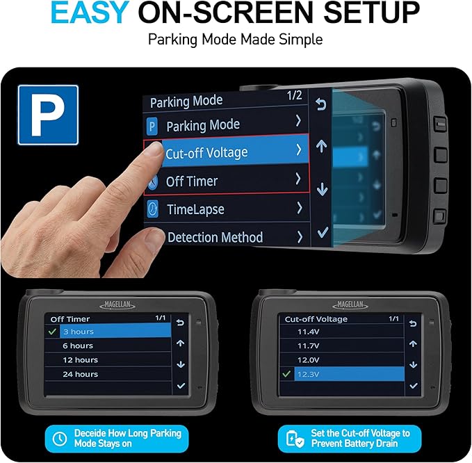 Magellan Dash Cam Front and Rear, 4K+4K Dual Dash Camera for Cars, STARVIS 2 Night Vision, Free 24H Parking Mode Hardwire Kit, Built-in Wi-Fi, GPS, 128GB SD Card Included (DR52) - Image 4