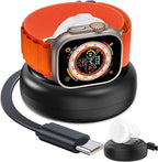   for Apple Watch Retractable Charger Stand, Portable Wireless Magnetic Fast Charging Station with 2.8 ft Retractable USB C Cable for iWatch Series Ultra/10/9/8/7/6/SE/5/4/3/2 by Falatong