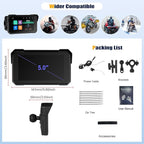 CarPlay Screen for Motorcycle,Portable Wireless Carplay/Android Auto for Motorcycle,5 inch IPS Waterproof Portable Radio GPS Display for Motorbike with Bluetooth,TF Port - Image 7