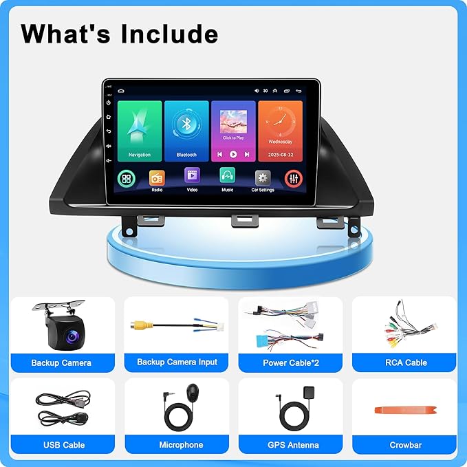 4G+64G Car Radio Stereo for Honda Odyssey 2005-2010: Upgrade Android 15 10.1“ 1280 * 720 Touchscreen Wireless CarPlay & Android Auto, Bluetooth 5.4, WiFi 6, GPS, FM, RDS, EQ, SWC, 1080P Backup Camera - Image 9