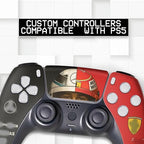 F. 1. Hamilton Merrc X Ferari Custom PS-5 Controller Wireless compatible with Play-Station 5 Console by BCB Controllers | Proudly Customized in USA with Permanent HYDRODIP (NOT JUST A SKIN)(MODDED) - Image 2