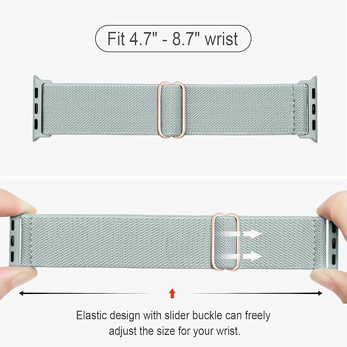 4 Pack Stretchy Solo Loop Compatible with Apple Watch Bands 38mm 40mm 41mm 42mm 44mm 45mm 46mm 49mm Women Men, Sport Nylon Elastic Straps Wristbands for iWatch Series 11 10 9 8 7 6 5 4 11 Ultra/SE 3 2 - Image 6