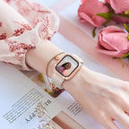 Adepoy Compatible for Apple Watch Case 38mm Series 3/2/1 with Tempered Glass Screen Protector, Double Bling Case Crystal Diamonds Rhinestone Bumper Overall Hard PC Protective Cover for iWatch 38mm - Image 6