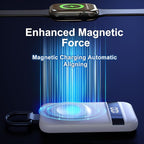 Portable Charger for Apple Watch, 2500mAh & Digital Display – Magnetic Fast Charging iWatch Charger for Travel – for Apple Watch Series 1-11/SE1-3/Ultra 1-3 (White, 2.5, Watts) - Image 4