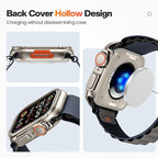 Goton Aluminum Alloy Case for Apple Watch Series 9 8 7 45mm, Ultra-Style Metal Bumper Protector with Ceramic Back, Shockproof Cover for Business & Daily Use - Image 6
