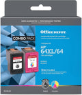 Office Depot® Remanufactured Black/Standard High-Yield Tri-Color Ink Cartridge Replacement for HP 64XL/64, OD64XL64CP by Office+Depot