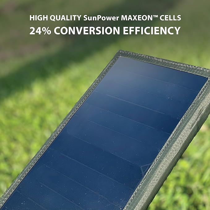 ELECOM NESTOUT Portable Solar Panel, Dual USB-A Ports, 28W Power Generation Charger for Phone Camping, Durable Water-Resistant Ripstop Nylon, Foldable Lightweight, Adjustable Stands (4-Panel) - Image 2
