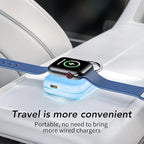 HUOTO Charging Adapter, 1200mAh Battery Powered Portable Wireless Charger for Apple Watch Series 9/8/7/6/SE/5/4/3/2/1 Ultra, Keychain USB-C Charger, Gifts for Women Man - Image 4