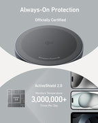 Anker MagSafe Charger Pad, MagGo iPhone 16 Wireless Charging Pad, Qi2 Certified 15W Wireless Charger, Compatible with iPhone 16/16 Plus/16 Pro/16 Pro Max/15/14/13/12 Series (Black, with Adapter) - Image 5