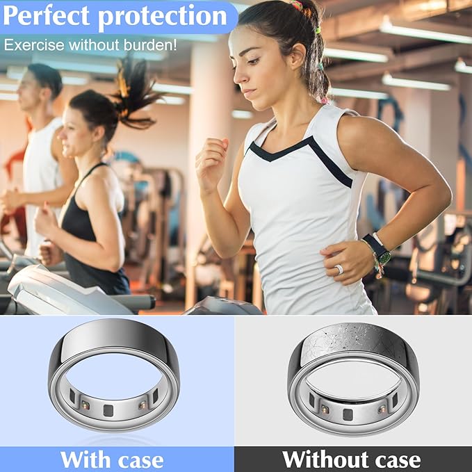 6 Pack Ultra-Thin Ring Protector Compatible with Oura Ring Gen 4/4 Ceramic/Oura Ring Gen 3, Silicone Oura Ring Cover Working Out Accessories Men Women, Direct Charging with Cover-S for 4 5 6 7 - Image 5