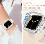 Goton 4-Pack Bling Case for Apple Watch Protector 44mm Series 6/5/4, SE 3/2/1, Women Diamond Rhinestone Bumper for iWatch Cover Accessories 44 mm - Image 6