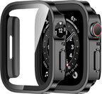 Amizee 2 Pack Compatible with Apple Watch Case 40mm Series 6/5/4/SE with Built-in Screen Protector, Hard PC Case Straight Edge Ultra Thin Anti-Scratch Protective Cover for iWatch 40mm (Black) by Amizee