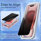 JETech Privacy Screen Protector for iPhone 15 6.1-Inch, Anti-Spy Tempered Glass Film with Easy Installation Tool, 2-Pack - Image 5