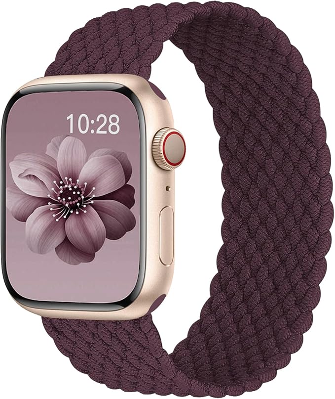 Braided Solo Loop for Apple Watch Band 40mm 42mm 41mm 38mm 44mm 46mm 45mm Ultra/3 2 49mm Men/Women,Stretchy Nylon Sport wristband Strap for iWatch Bands Series 11/10/9/8/7/6 5/4/3/SE 40 44 42 45 46 mm by DMVEIMAL