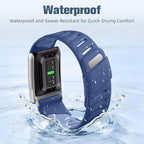 Getino Sport Band Compatible with Whoop 5.0 Bands One, Peak and Life/MG, Breathable Waterproof Silicone Adjustable Replacement Accessories Strap for Whoop Band 5.0 Fitness Activity Tracker, NavyBlue - Image 3