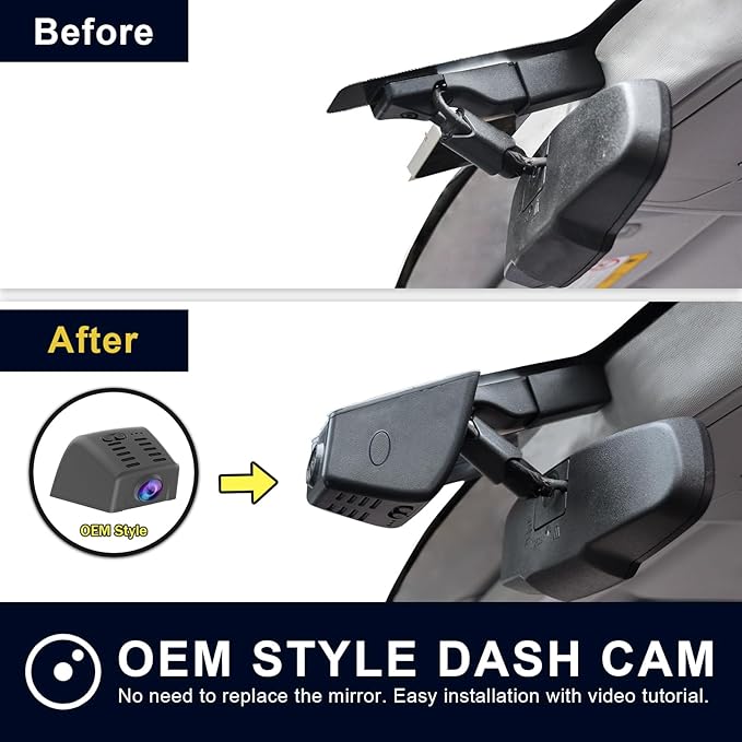 Mangoal 4K Dash Cam fit for Chevy Silverado Select 1500 2014-2021; Select 2500/3500 2015-2023 (Model E), No Vehicle Sensor Cover, 2160P Video, WiFi & APP, 64GB Card - Image 6