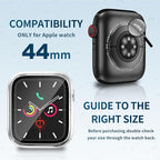 Waterproof Case for Apple Watch Series SE 3/SE 2/SE/Series 4 5 6 44mm Built-in Tempered Glass Screen Protector,[Slim Guard PC Bumper] [Touch Sensitive] Full Protective Face Cover Compatible iWatch - Image 2