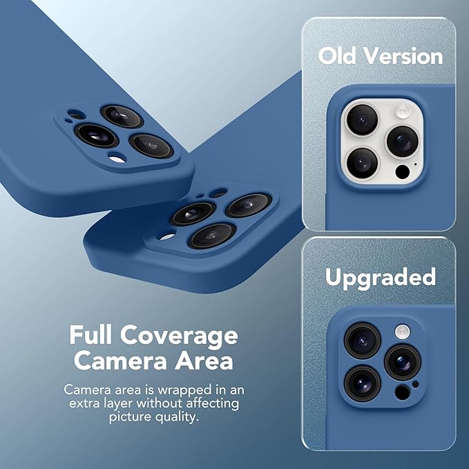 Magnetic for iPhone 13 Pro Max Case, Compatible with MagSafe, [Full Camera Protection][Screen Protector] Silicone Shockproof Protective Phone Case for iPhone 13 Pro Max 6.7", Lake Blue - Image 3