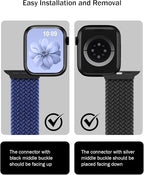 Braided Stretchy Band Compatible with Apple Watch Bands 38mm 40mm 41mm 42mm 46mm 44mm 45mm 49mm for Women Men, Nylon Sport Strap Solo Loop for iWatch bands Series SE 11 10 9 8 7 6 5 4 3 Ultra 3 2 1 - Image 3