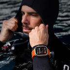 Odbeai Ocean Sport band Compatible with Apple Watch Ultra 2 3/Ultra Band for Men 49mm 46mm 45mm 44mm 42mm,Soft Silicone Breathable Waterproof Outdoors for iWatch Series 11 10 9 8-1 SE Men Women Orange - Image 6