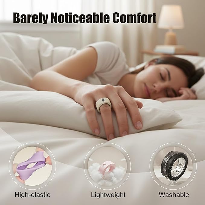 Ring Covers Compatible with Oura Ring Gen 4, Elastic Anti-Scratch Smart Fitness Ring Protector Case for Workout Gym Accessories Women & Men, 4 Pack Silicone Ring Protector/case (Black,Purple) - Image 3