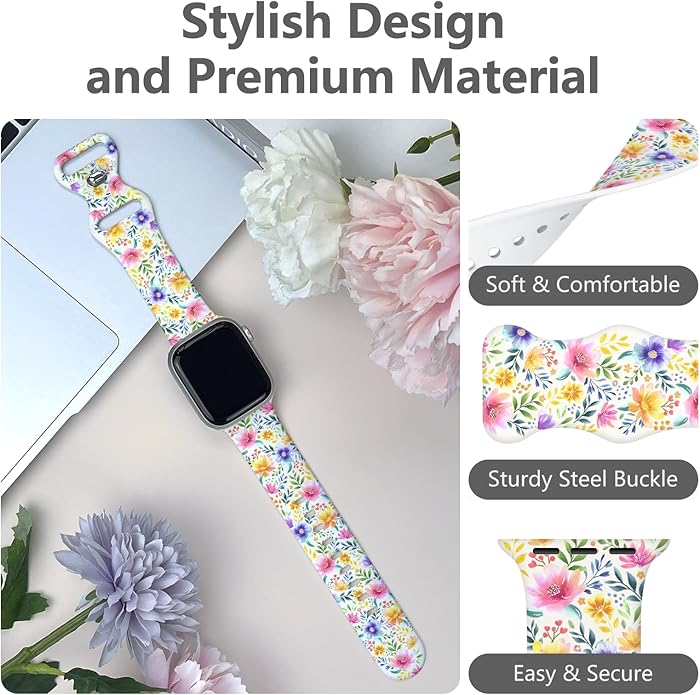 Luxury Band Compatible with Apple Watch Band 40mm - 49mm (Strap Replacement for iWatch Series SE 11 10 9 8 7 6 5 4 3 for Women Men) - Image 3
