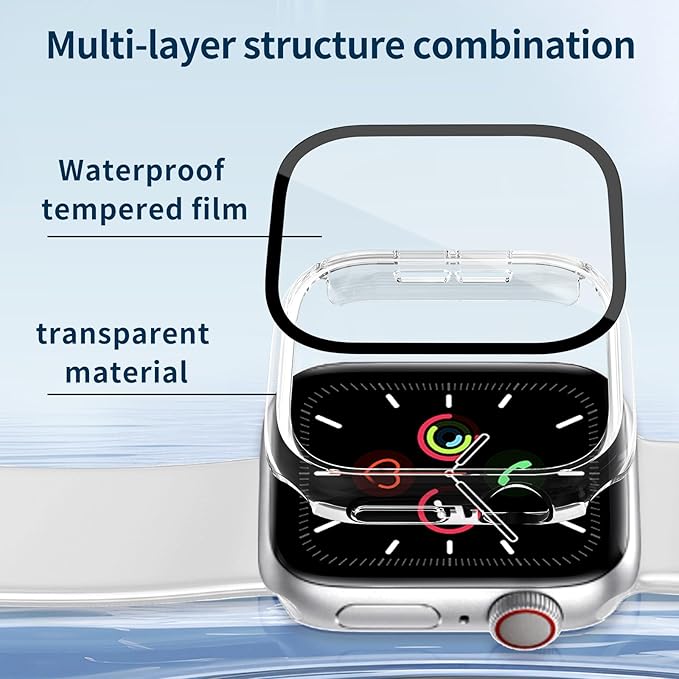 Waterproof Case for Apple Watch Series 3/2/1 42mm, Built-in Screen Protector with Tempered Glass [Touch Sensitive] Cover for iWatch S3/S2/S1 Accessories 42mm, Clear - Image 7