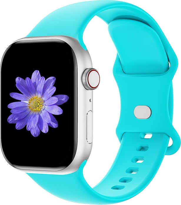 Sport Bands Compatible with Apple Watch 42mm 44mm 45mm 46mm 41mm 38mm 40mm 49mm for Women Men, Soft Silicone Strap for iWatch Wristband Series Ultra SE 11 10 9 8 7 6 5 4 3 2 1 by Cindgress