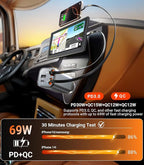 Retractable Car Charger【4-in-1 Fast Charging】 69W Cigarette Lighter Adapter USB C Car Phone Charger [2025 Ultra-Compact] USB C Cigarette Lighter Adapter for iPhone 16 Pro Max Galaxy S25 S24 Pixel - Image 5