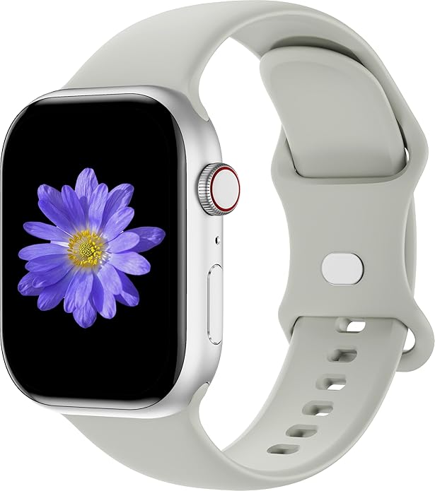 Sport Bands Compatible with Apple Watch 42mm 44mm 45mm 46mm 41mm 38mm 40mm 49mm for Women Men, Soft Silicone Strap for iWatch Wristband Series Ultra SE 11 10 9 8 7 6 5 4 3 2 1 by Cindgress
