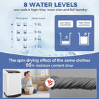 Nictemaw Portable Washing Machine 20Lbs Portable Washer Machine with 10 Programs 8 Water Levels, 2.8 Cu.ft Washer and Dryer Combo with Drain Pump, Compact Laundry Machine for Apartments- Glass Cover - Image 6