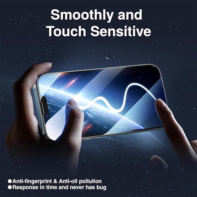 SMARTDEVIL 2 Pack Privacy Screen Protector for iPhone 14 Pro Max, 28° Anti-Spy 9H Tempered Glass, Impact & Scratch Resistant, Auto Dust & Bubble-Free Install Frame, Easy to Install, Case-Friendly - Image 6