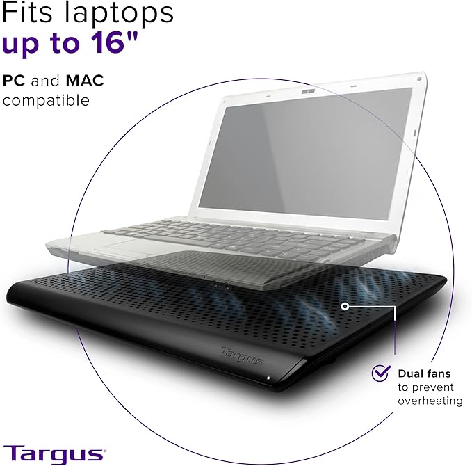 Targus Chill Mat for up to 16-Inch Laptop, Black (PA248U5) - Image 2