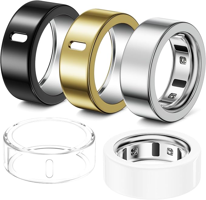 5 Pack Ring Cover Compatible with Oura Ring Gen 4/Oura Ring Gen 3 Horizon/Heritage, Abrasion-Resistant TPU Case for Oura Ring Protector Accessories for Oura Size 7 by Hexasider