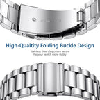 Lerobo Compatible with Apple Watch Band 44mm 42mm 40mm 38mm 41mm 45mm 46m 49mm, Solid Stainless Steel Metal Band with 2 Pack Protective Cover Case for iWtach Series 11 10 9 8 7 6 5 4 3 SE Ultra Men Women - Image 8
