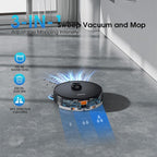 Robot Vacuum and Mop Combo, Self-Emptying Robotic Vacuums Cleaner Smart Mapping, 2-3 Months Hands-Free Base Strong Suction & LiDAR Navigation, 220 Mins Long Runtime for Pet Hair, Hard Floor, Carpet - Image 4
