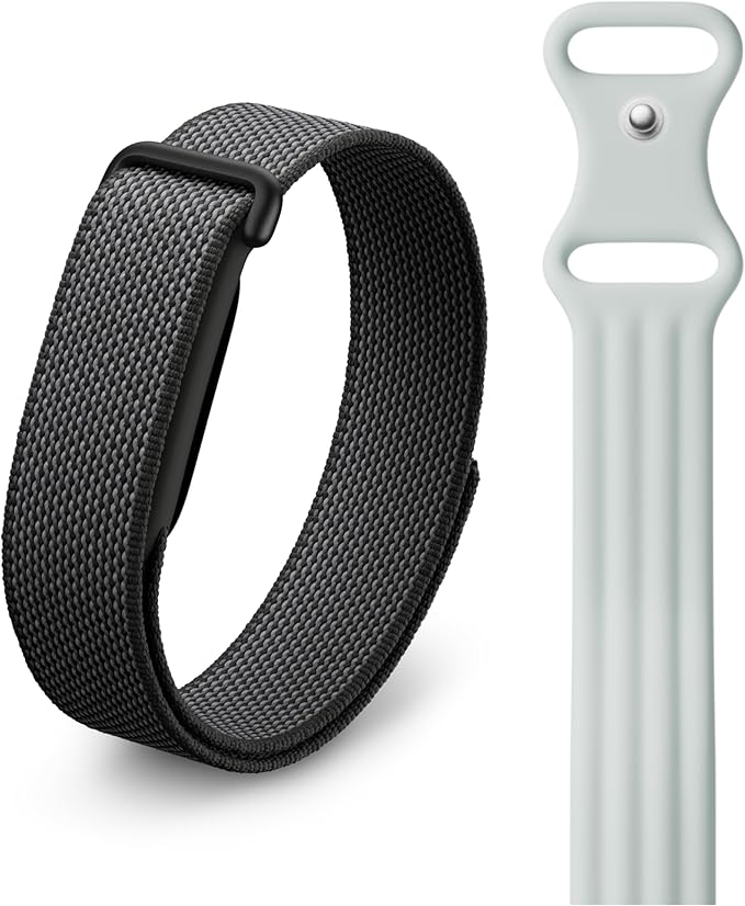 Google Fitbit Air - Obsidian with Large Fog Active Band Bundle by Fitbit
